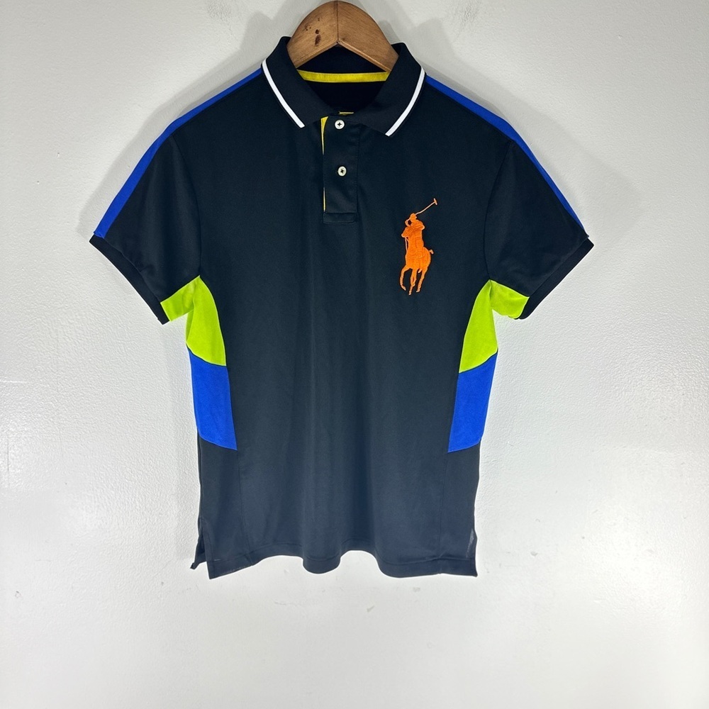 Polo Ralph Lauren Mens Dri-Fit Short Sleeve Shirt Black Medium